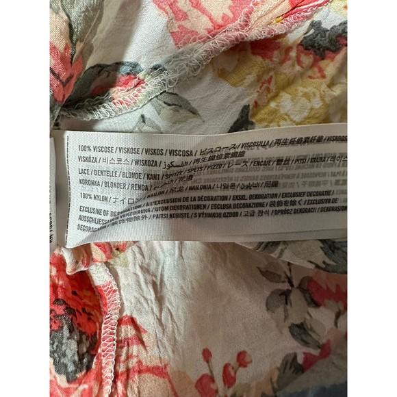 Abercrombie Fitch Floral Lace Rose Floral Lace Cami Tank Top Adjustable Straps - Picture 4 of 5